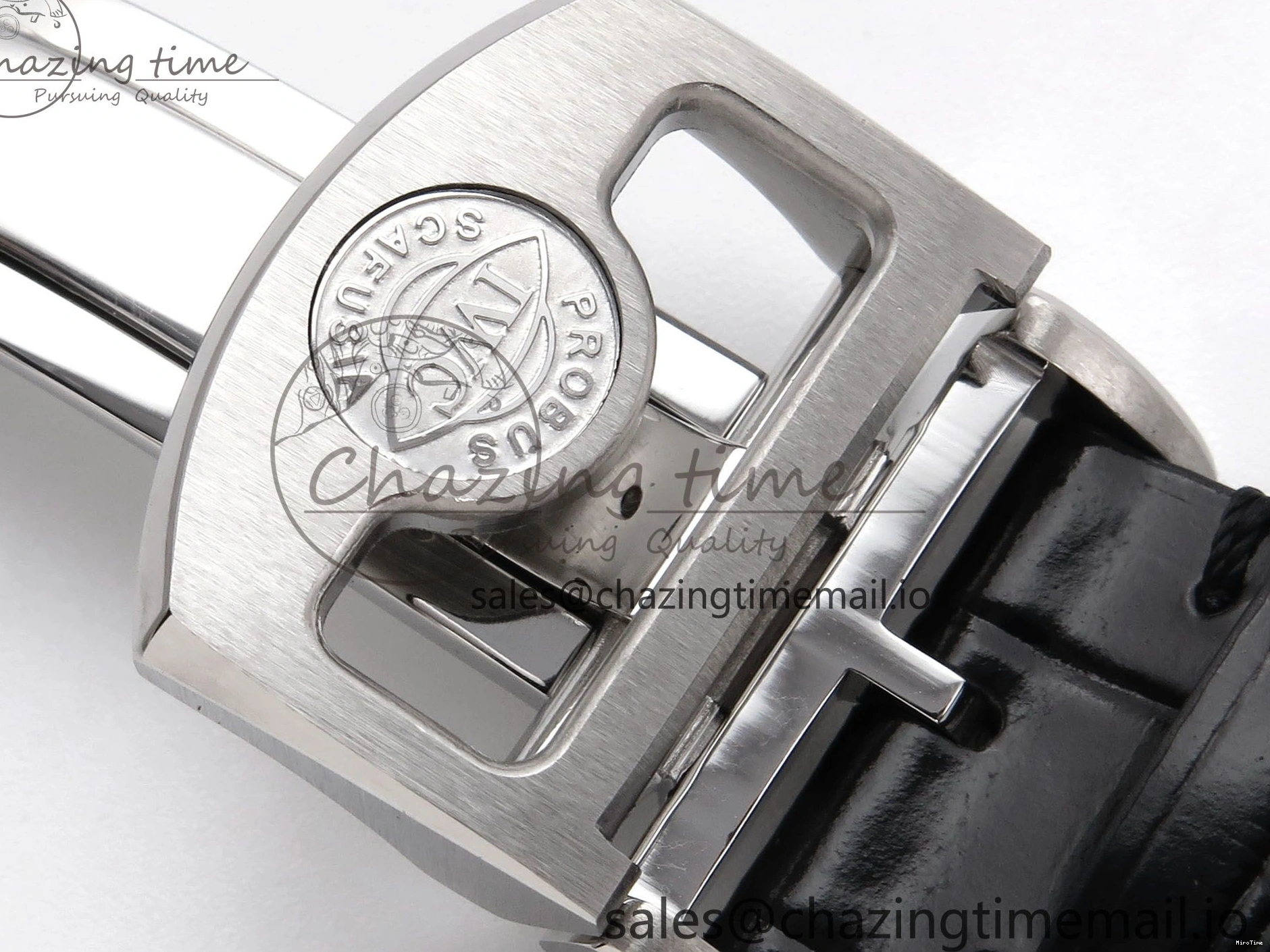 MIROTIME 0127 Portugieser Automatic SS IW501704 APSF 1:1 Best Edition Blue Dial on Black Leather Strap A HighPerformance 7008